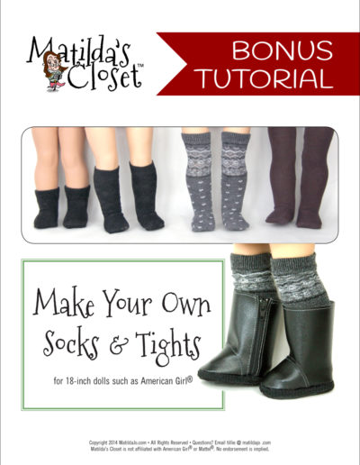Make your own doll socks and tights from regular socks