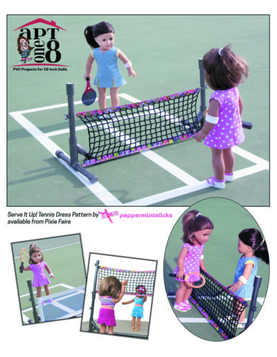 PVC Volleyball and Tennis Net Plans for 18-inch dolls such as American Girl™