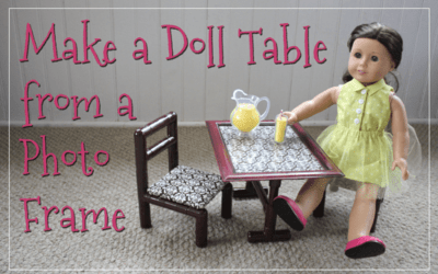 How to Make a Doll-Sized Table from a Photo Frame