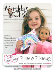 Doll-sized pillow and pillowcase pattern