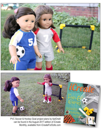 Atta Girl Soccer Uniform sewing pattern for 18-inch dolls such as American Girl™