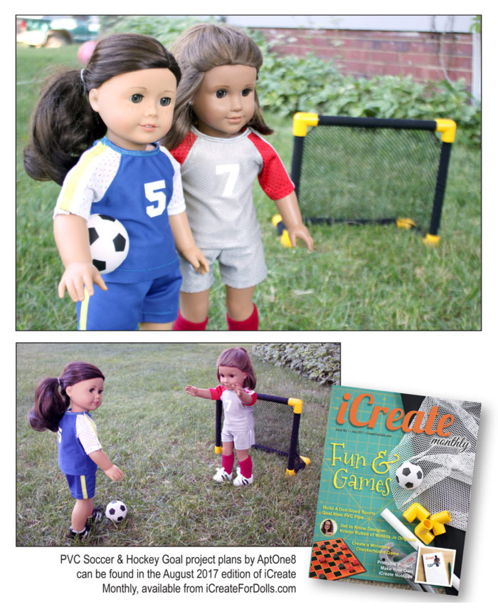 Atta Girl Soccer Uniform sewing pattern for 18-inch dolls such as American Girl™