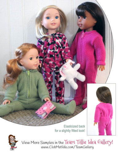How to make doll clothes - Footie Jammies doll sewing pattern for 14.5-inch dolls such as WellieWishers™