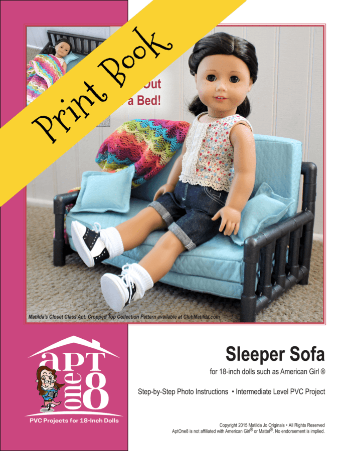Sleeper Sofa PVC Sewing Pattern for 18-inch dolls