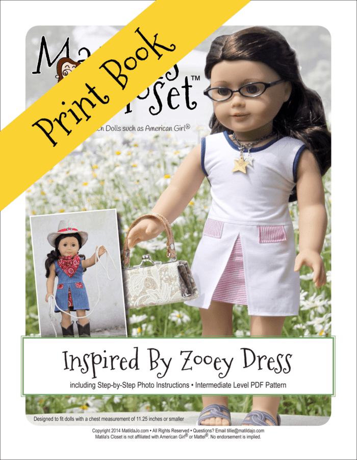 Inspired By Zooey Dress Sewing Pattern for 18-inch dolls