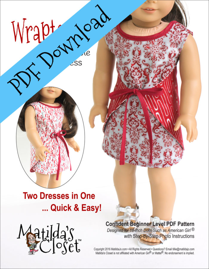Wraptastic Reversible Dress for 18-inch Dolls such as American Girl™