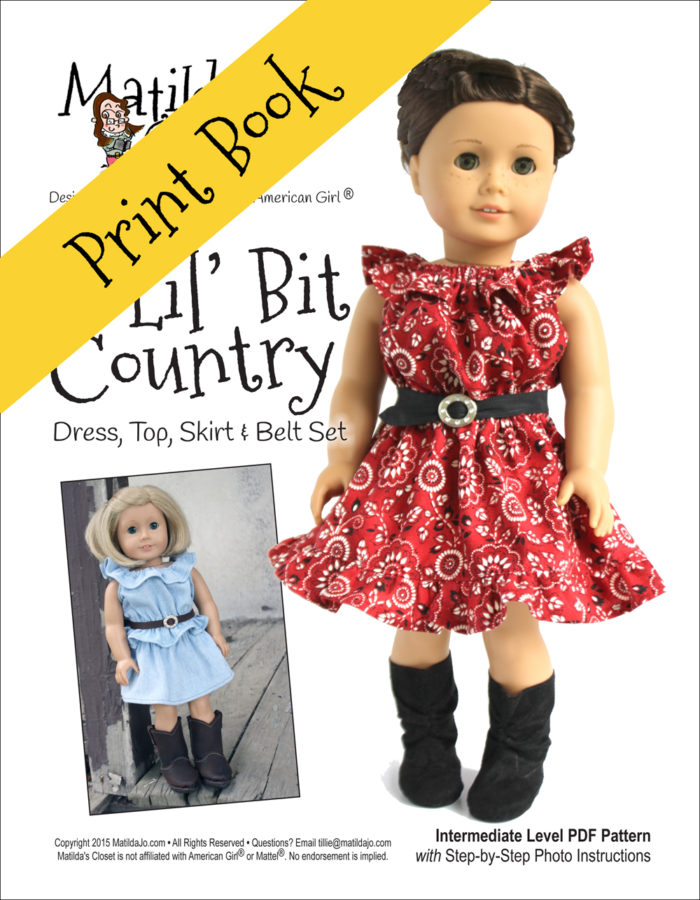 A Lil' Bit Country sewing pattern for 18-inch dolls such as American Girl™