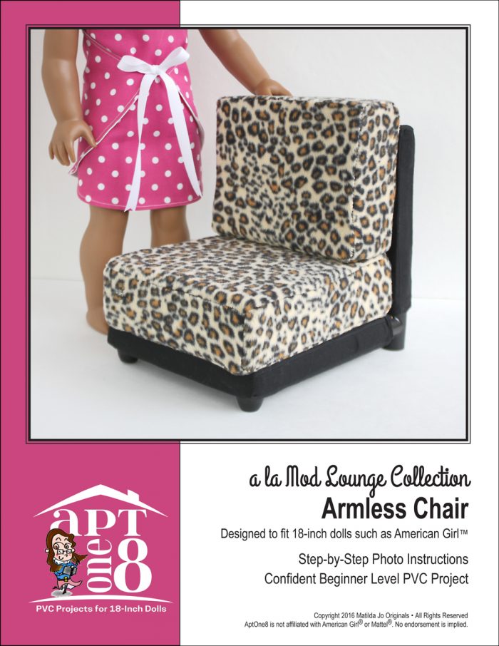 a la Mod Lounge Collection - PVC furniture patterns for dolls such as WellieWishers™ and American Girl™