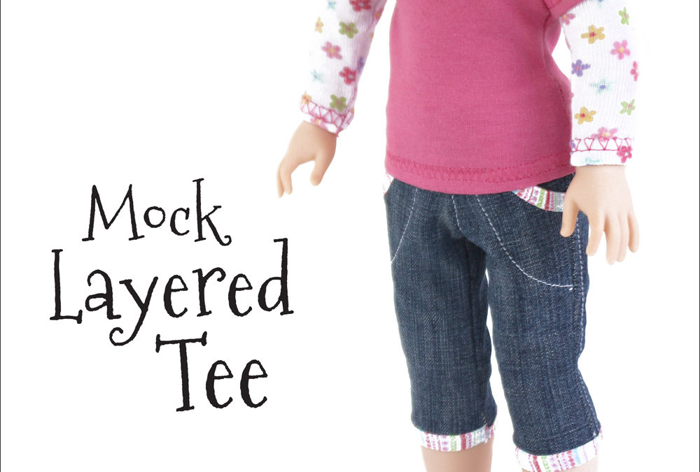 PATTERN: Mock Layered Tee for 14.5-inch dolls such as WellieWishers™ (PDF)