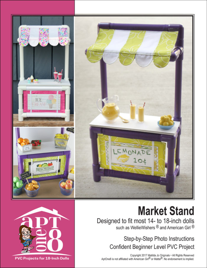 Market Stand PVC project pattern for 14-inch to 18-inch dolls