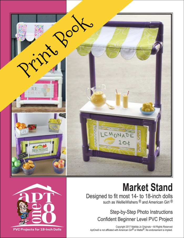 Market Stand PVC project pattern for 14-inch to 18-inch dolls