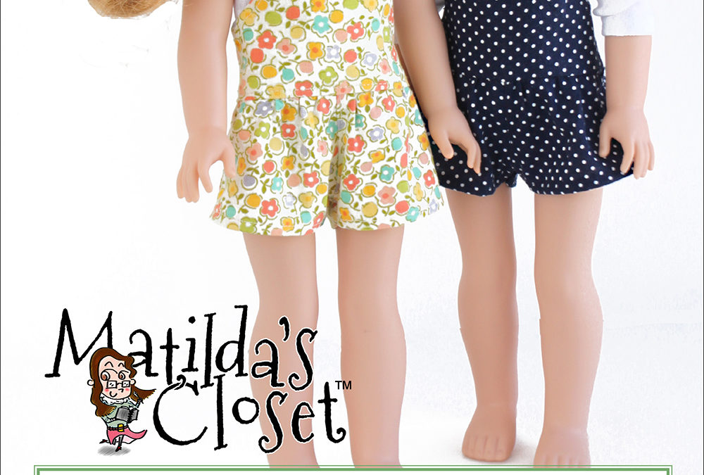 PATTERN: Drop-Waisted Shortalls for 14.5-inch dolls (PDF)